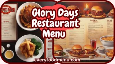 glory days restaurant|More.